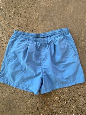 Early Winters athletic hiking short womens MEDIUM blue drawstring pockets